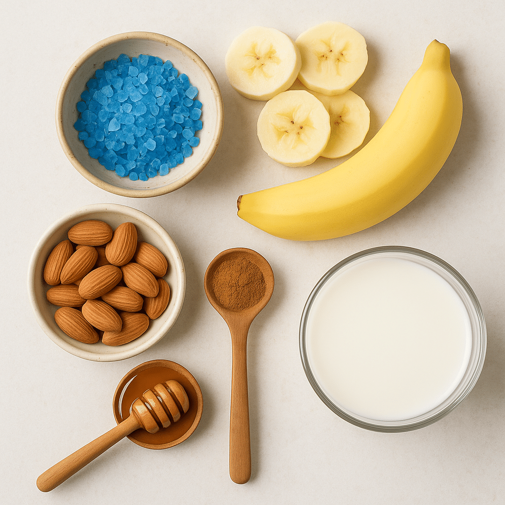 Blue Salt Trick Recipe ingredients top view