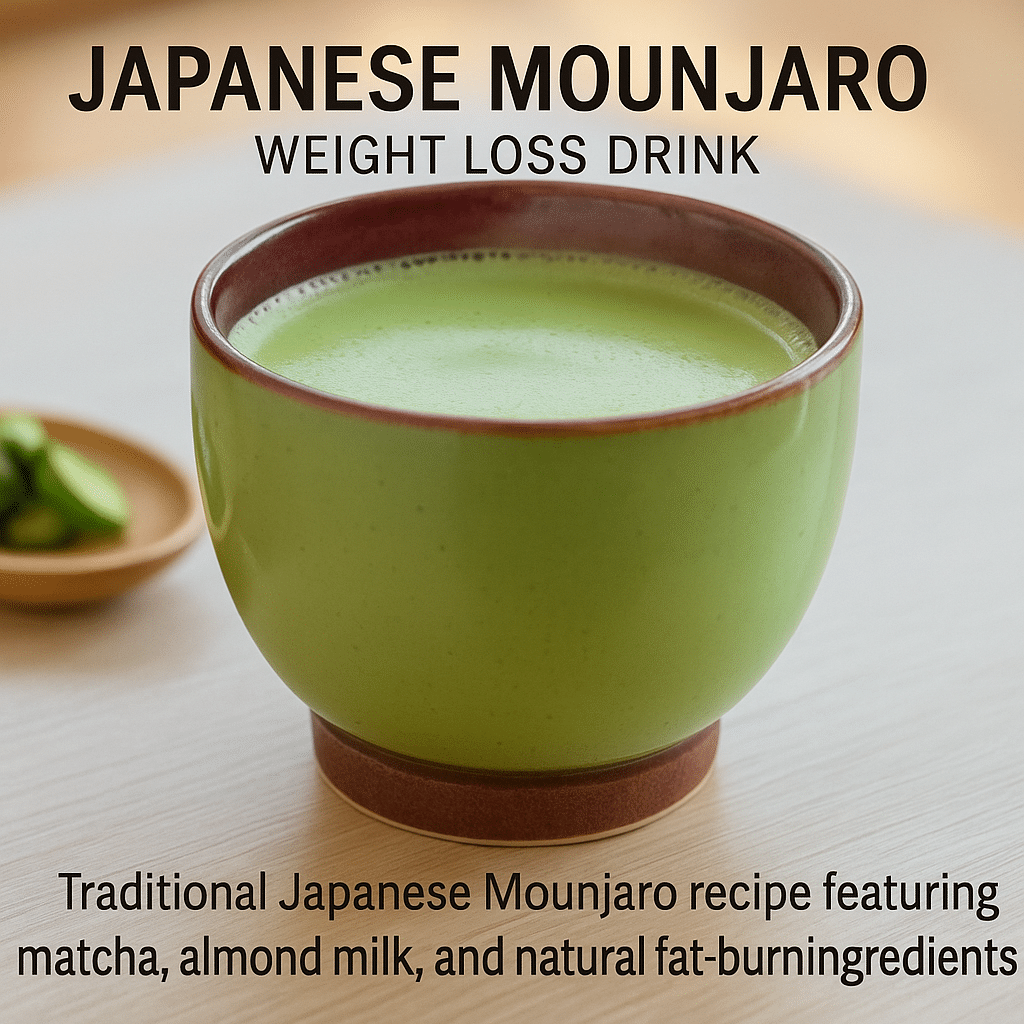 Japanese Mounjaro ingredients detox drink in a glass