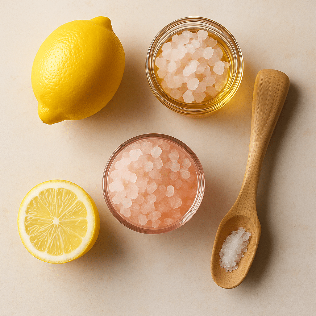 ingredients for making the pink salt trick recipe